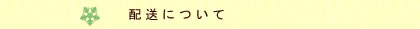 配送方法について