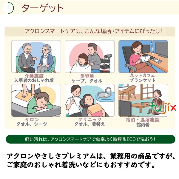 業務用アクロン スマートケア　やさしさプレミアム  4L　すすぎ0回で衣服が傷みにくい＆時短＆水や電気代が半減で環境にもお財布にも優しいエコな柔軟剤入り液体洗濯洗剤　ライオンハイジーン 4903301358961 WSESGG4 606915