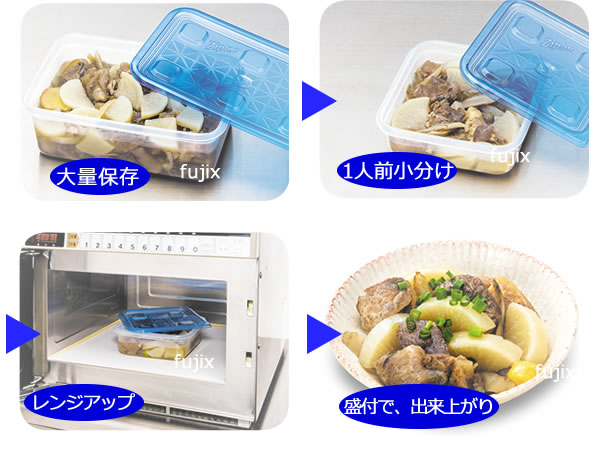 ジップロックコンテナー、業務用厨房での調理活用例